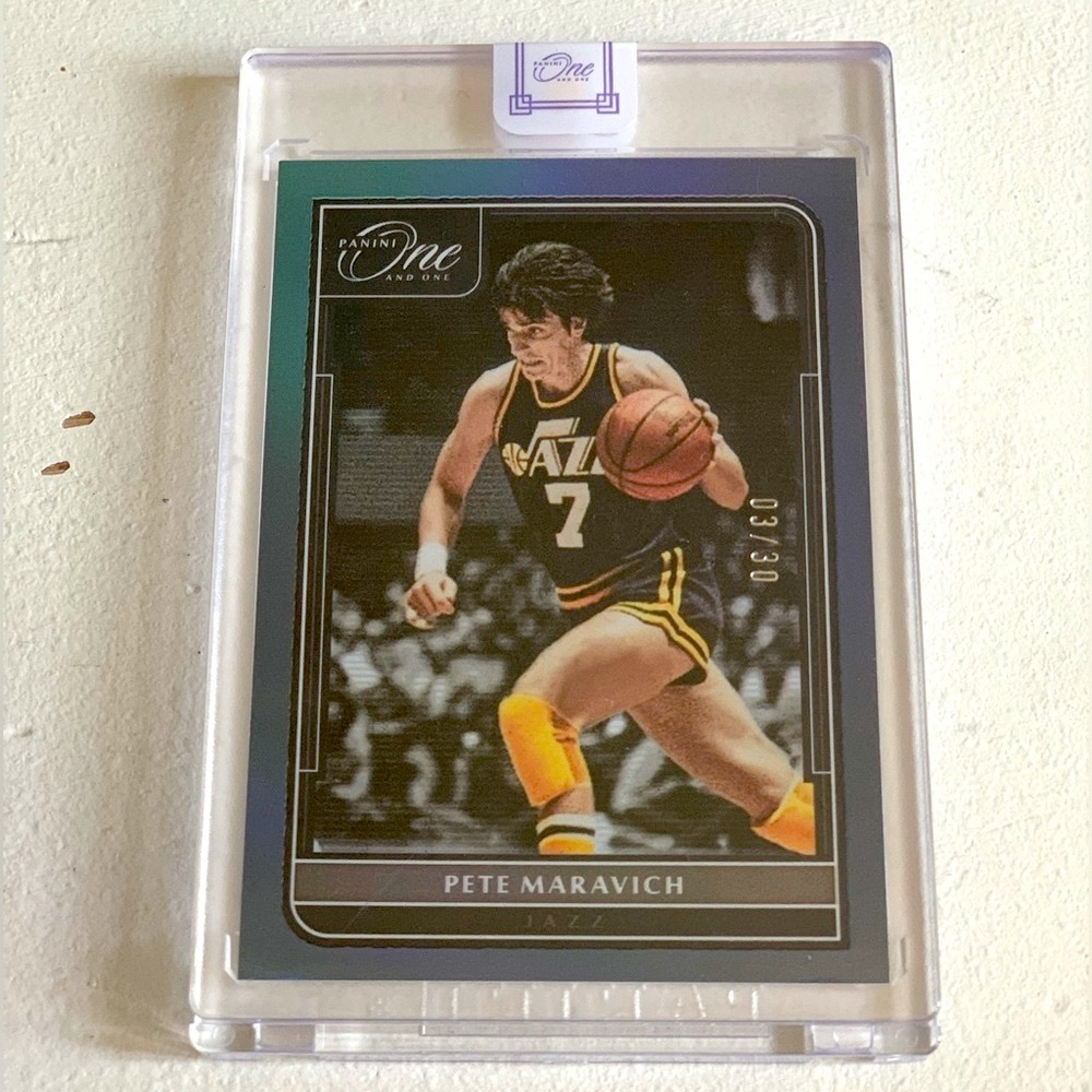 2022 Pete Maravich Panini One & One Encased Card #03/30